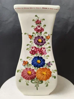 Wechsler Tiroler Keramik, Vase 20cm, handbemalt