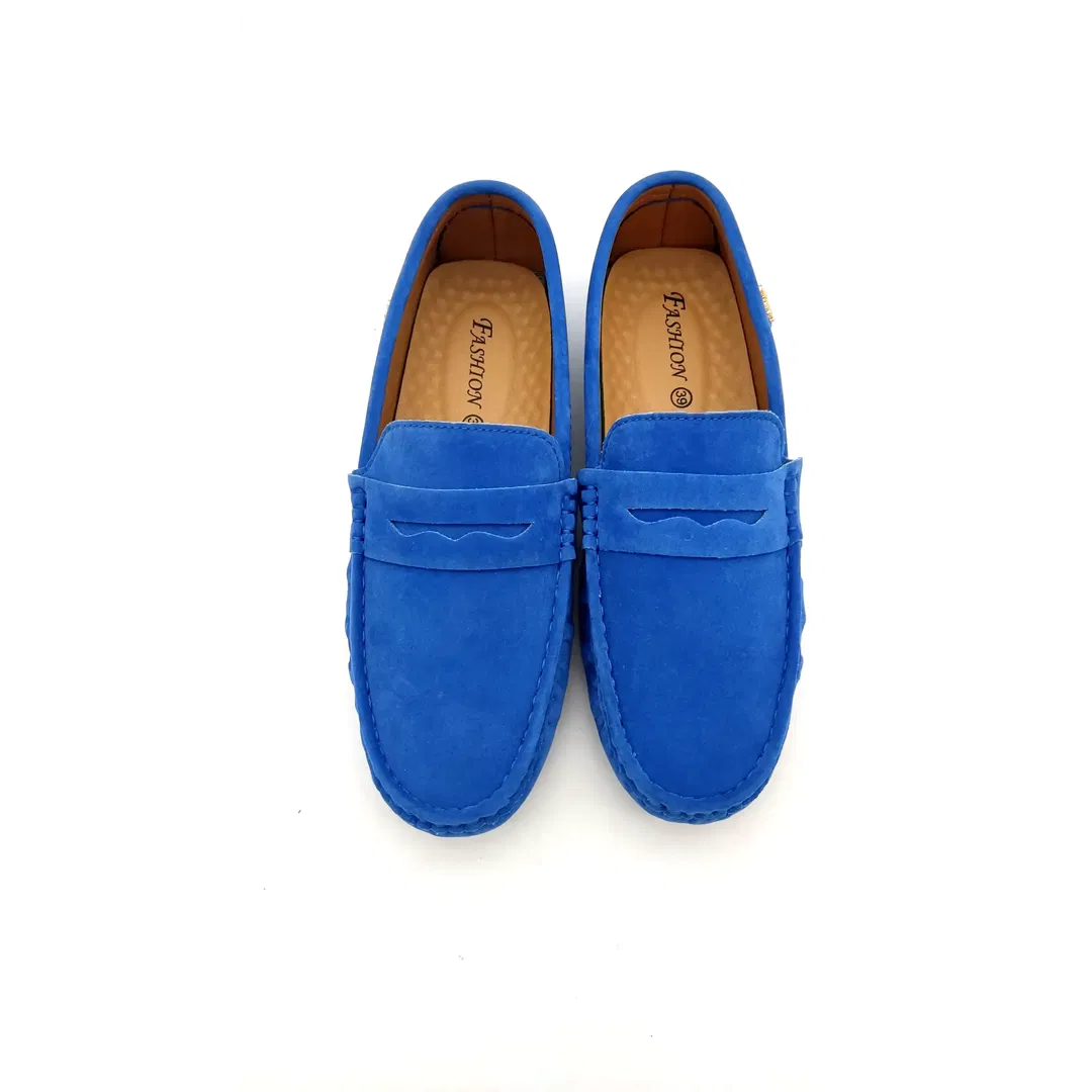 Fashion Herren Schuhe Mokassins blau Gr. 39 - Bild 1