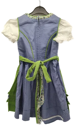Kinderdirndl Größe 98 Grün-Blau Mit Weißer Bluse | Liebenswerter Klassiker – Vorschau 2