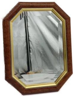 Wandspiegel 8-Eckig Echtholz Wurzelholzmaserung | Wurzelholz-Unikat - Bild 2