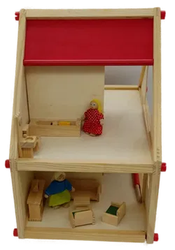  Small Foot Puppenhaus mit Möbeln, 2 Etagen, Rollenspielzeug für Kinder, aus Holz, inkl. Einrichtung, ab 3 Jahren - Bild 6