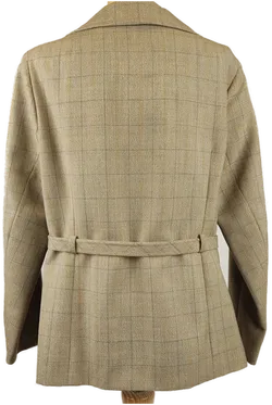Vintage Damenblazer braun kariert gefüttert - L/40 - Bild 2