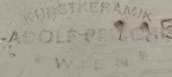 Kunstkeramik Prischl Frauenkopf mit Kopftuch Vintage - Bild 2