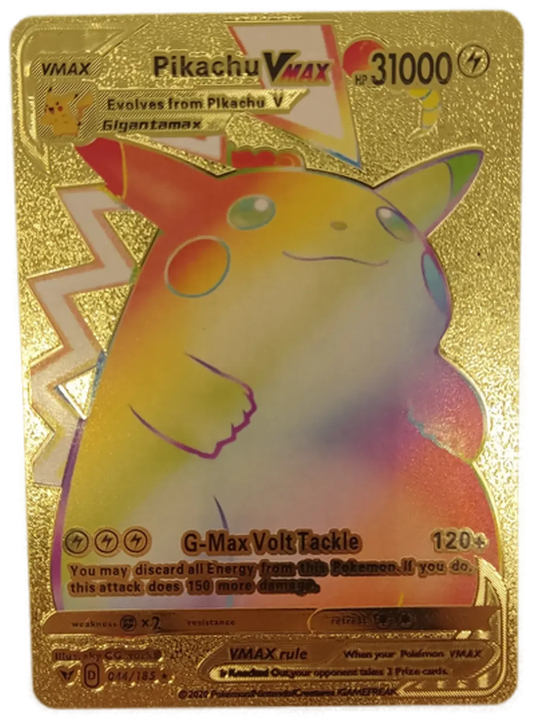 Pokémon Sammelkarte Goldfolie Vmax Pikachu Vmax - Bild 1