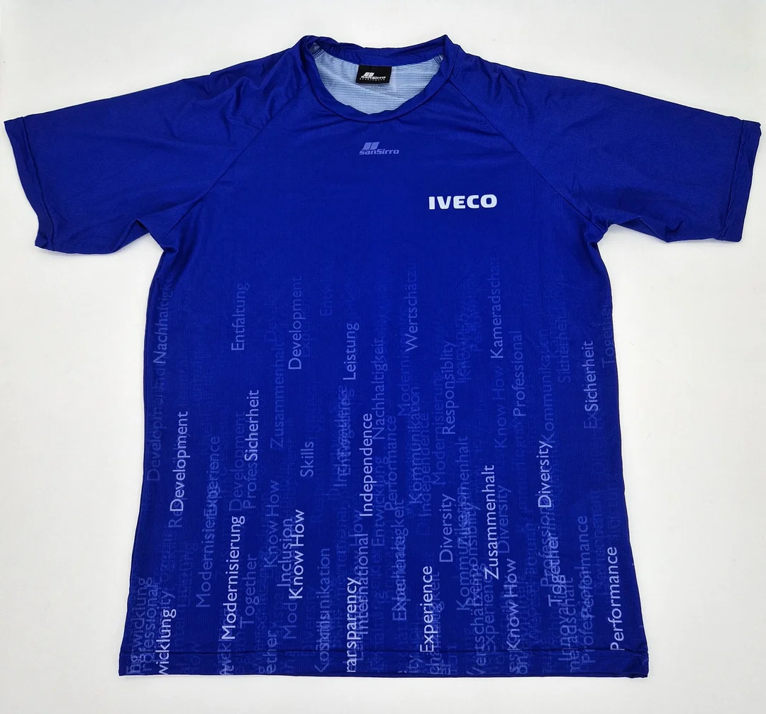 Herren Sport-Shirts "Iveco" - 4er Pack - Größe L - Blau – Bild 3