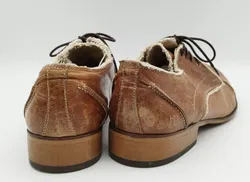 Vintage-Halbschuhe Leder Braun Gr.42 | Authentischer Retro-Charme Made in Italy - Bild 4