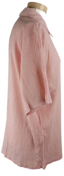 Bluse "Canda", kurzarm mit Kragen, rosa, Größe 46 – Vorschau 2