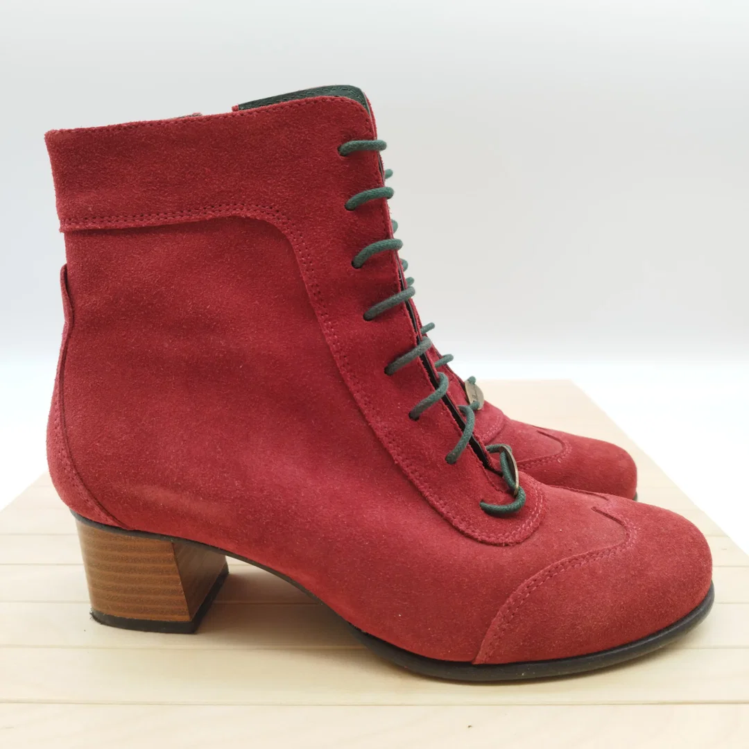 Deerberg Damen Schnürstiefelletten – rot – Größe 39 – Bild 4