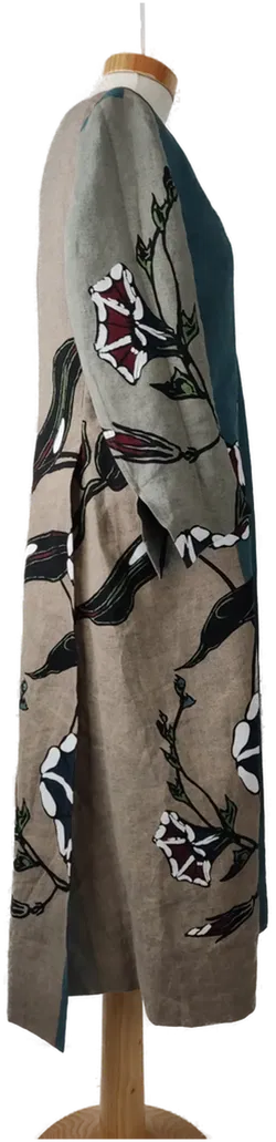 MARNI  Damengehrock aus Leinen in Gr. 44 mit floralem Muster - Bild 4