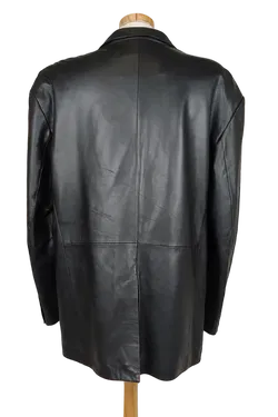 Vintage Gnädig Wien Herren Lederjacke, schwarz - Gr. XXXL - Bild 2