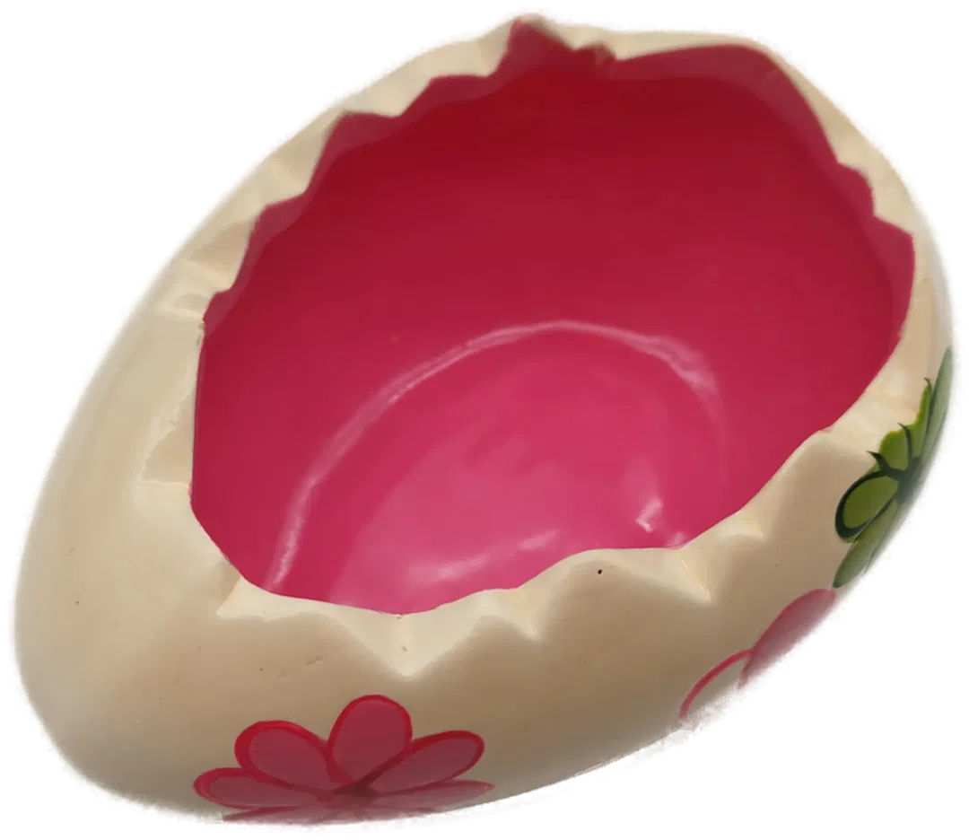 Bunte, bemalte Eierschale - Keramik / 9cm hoch - Bild 4