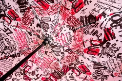 Doppler Stockschirm Double-Layer Rot & Grafik-Print 107 cm - Bild 3