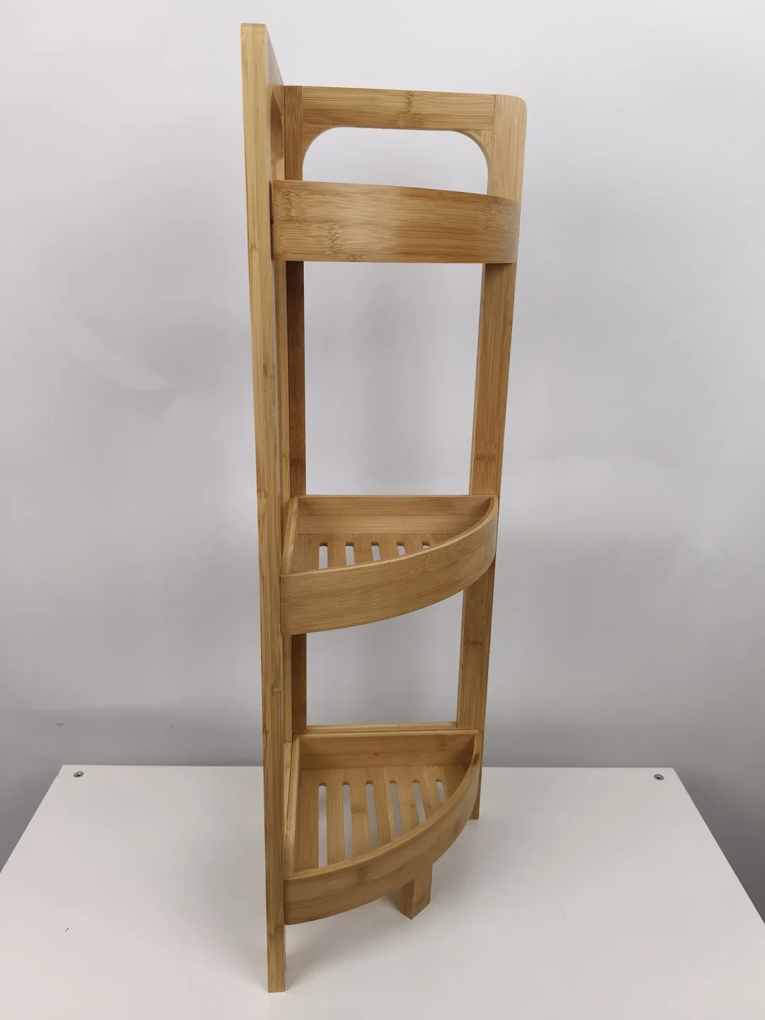 Regal, kleines Eckregal Bambus, Höhe 77cm – Bild 2