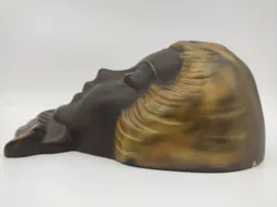 Dekorative Wandmaske/Frauenkopf in schwarz/gold - ca. 1950er Jahre - Bild 3