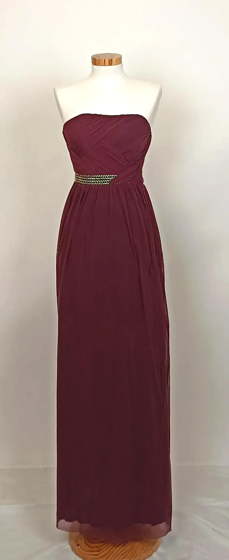 Asos Maxi-Abendkleid weinrot Gr. S - Bild 1