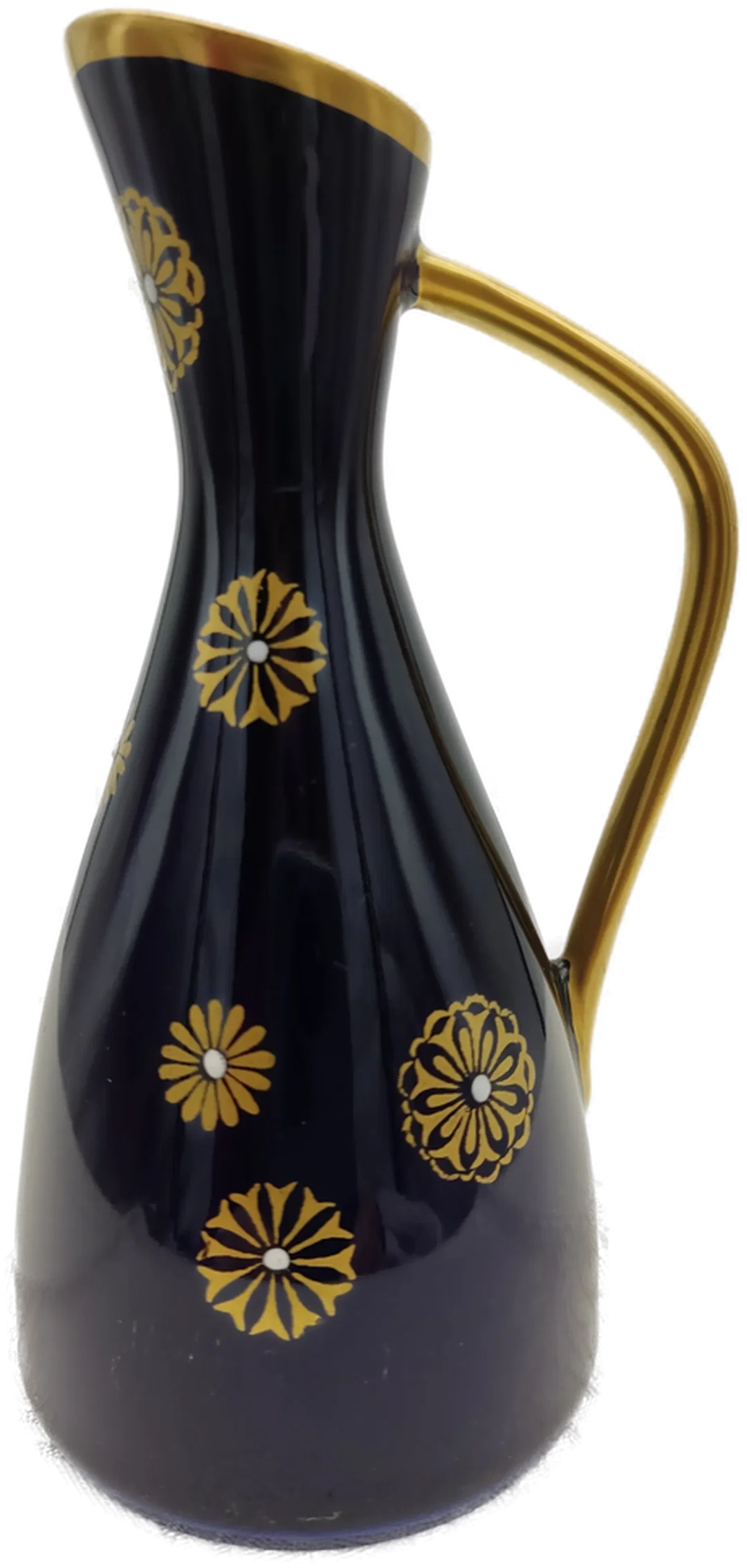 Lichte Porzellan Vase (Fine China) Echt Kobalt Gold  | Aus Thüringischen Manufaktur - Bild 4