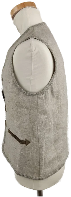 Kinder Trachtengilet "H. Moser", Rundhalsausschnitt, beige/braun mit Knöpfen, Größe 116 – Vorschau 2