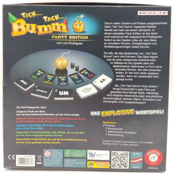 Tick Tack Bumm Party Edition - Gesellschaftsspiel - Piatnik  – Bild 2