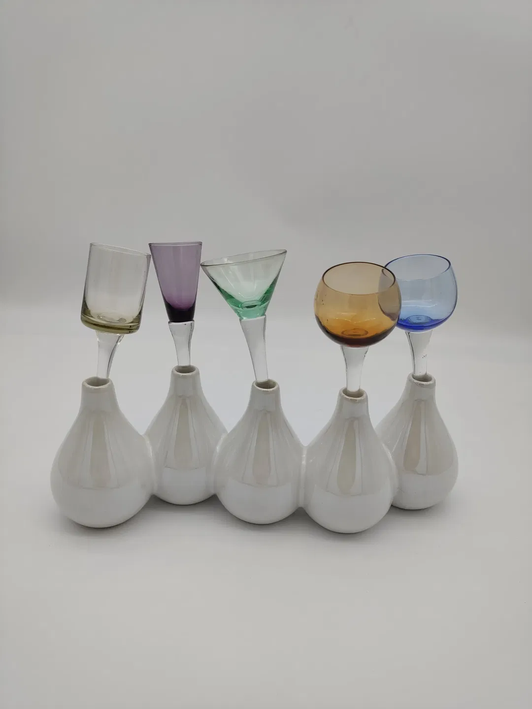 5 bunte Likör- Schnaps- Partygläser ohne Standfuß - Bild 1