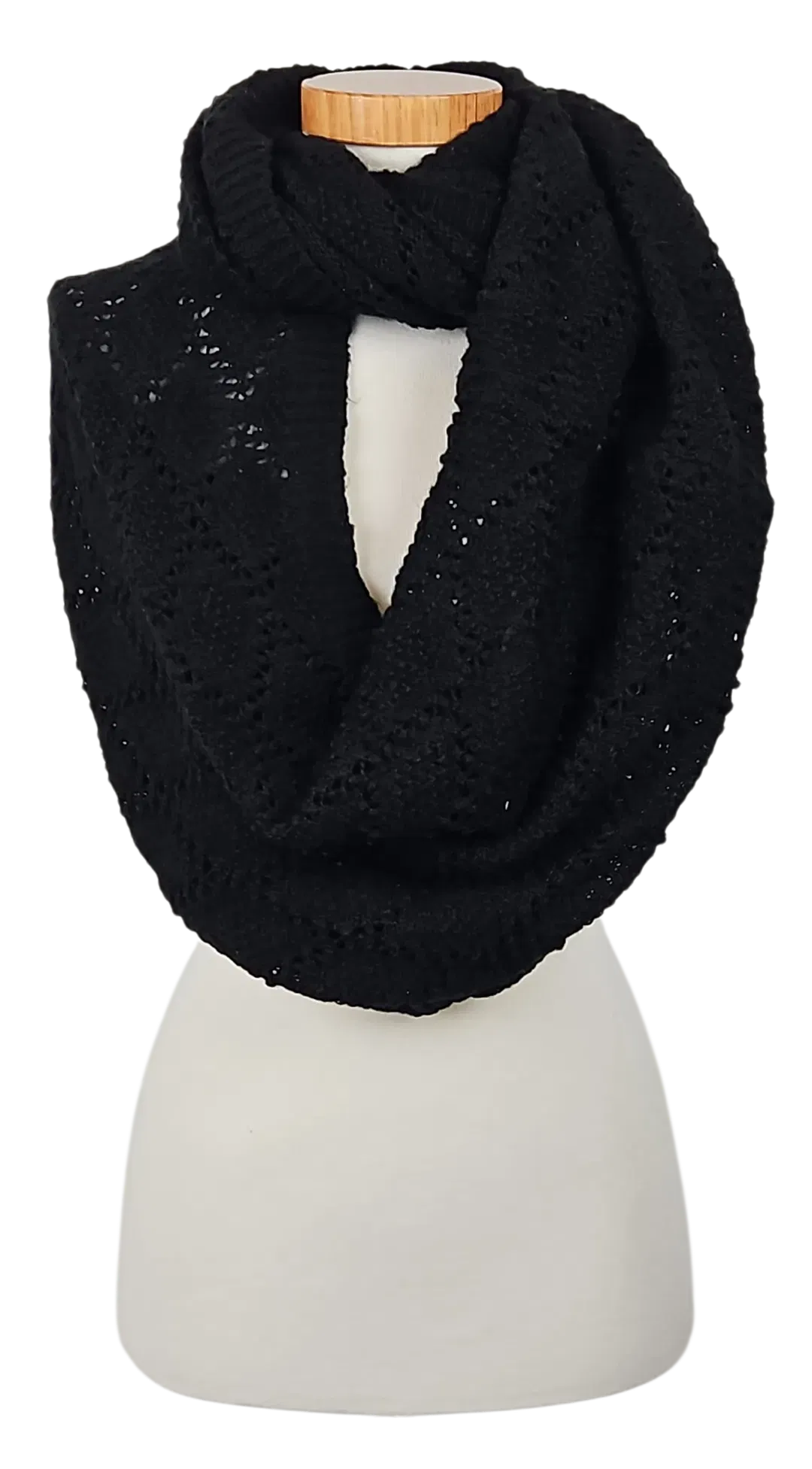 Strick Loop / Schal, schwarz - Bild 1
