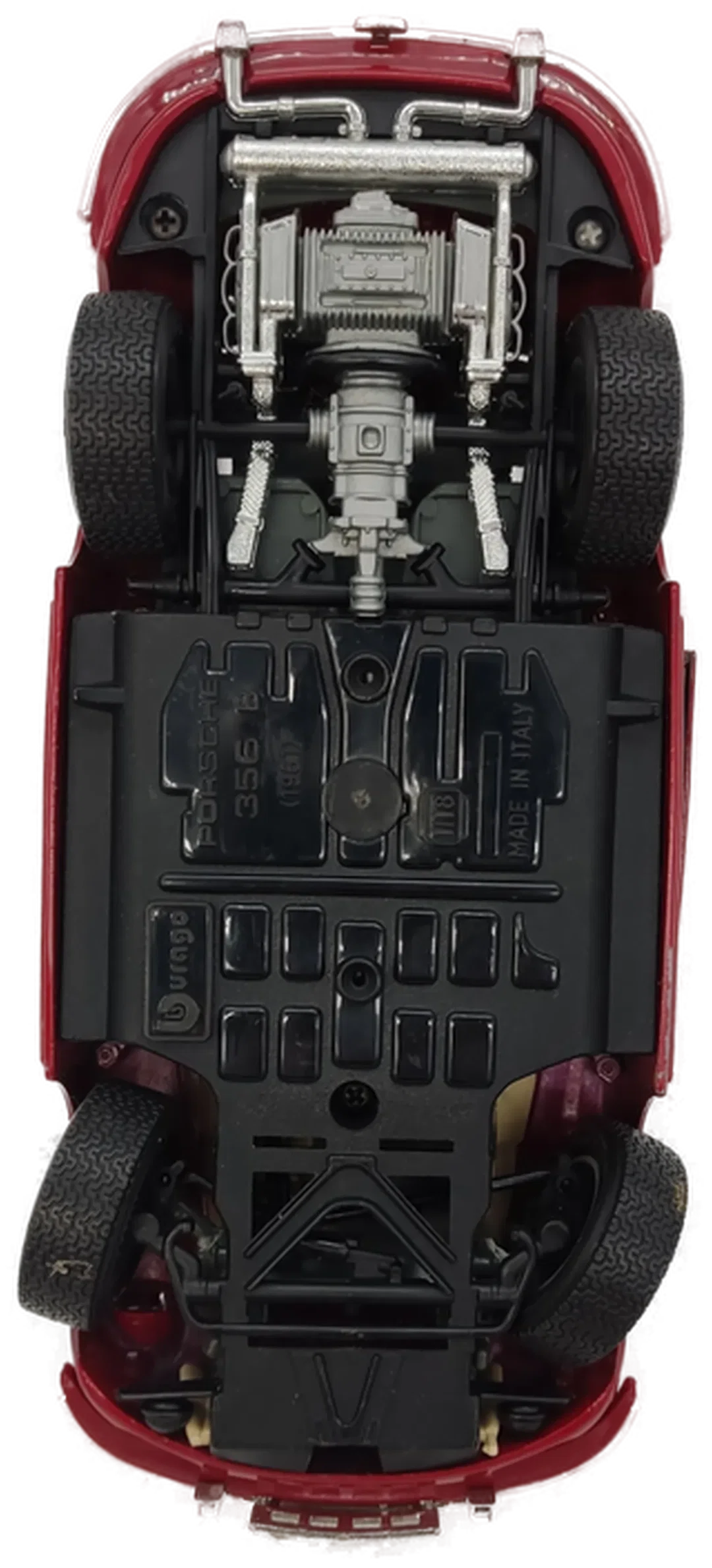 Bburago Modellauto Porsche 356 B rot (1961) 1/18 Druckguss Maßstab – Bild 8