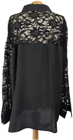 Atelier Damenbluse schwarz mit Spitzeneinsatz- XXXL/ 46 - Bild 2