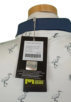 Puma Mercedes-Benz Collection Golf-Poloshirt Herren weiß gemustert Gr. M - Bild 2