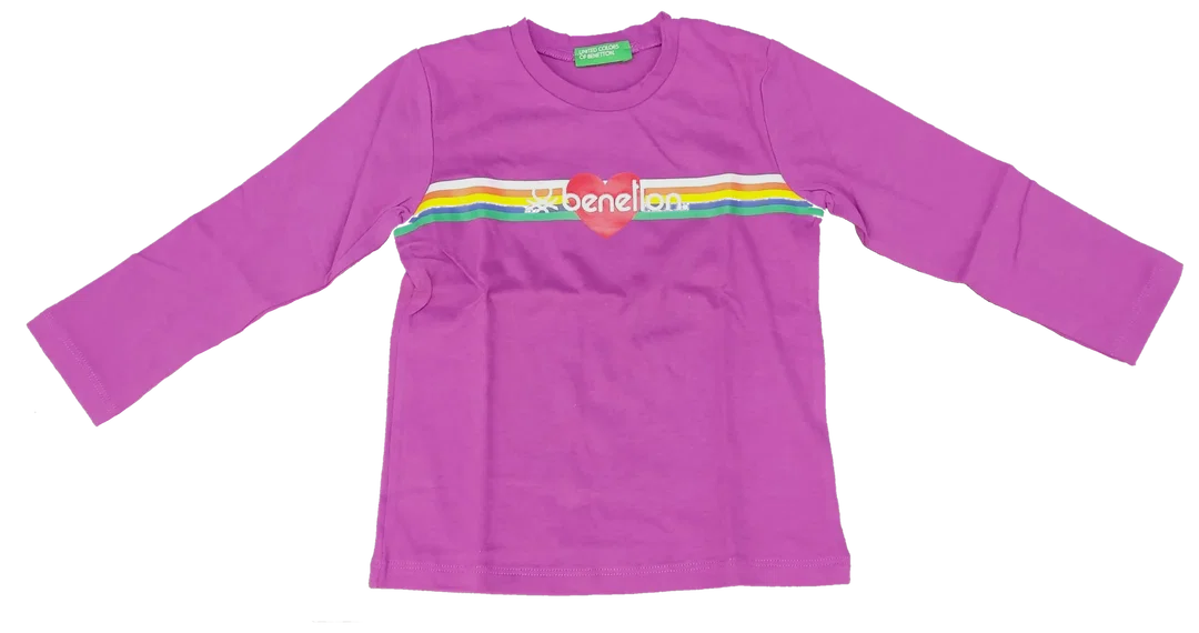 United Colors of Benetton Kindershirt lila Gr. 90 - Bild 4