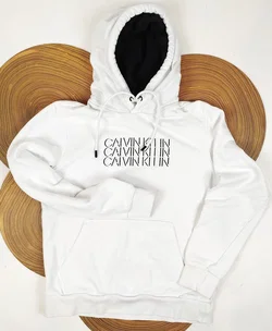 Calvin Klein, Hoodie, weiß, Gr. S 