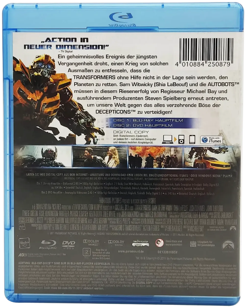 Blu-Ray "Transformers 3" mit Shia LaBeouf und Rosie Huntington-Whiteley (2 Discs) – Bild 2