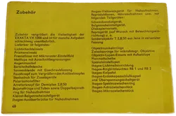 Exakta Beschreibung für Kamera 