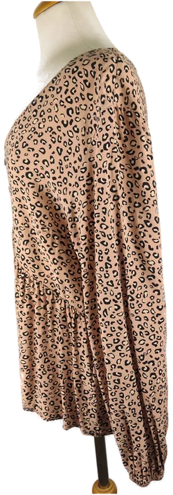Damen-Shirt Clockhouse Viskose Gr.44 Animal Print | Sommer-Statement - Bild 3