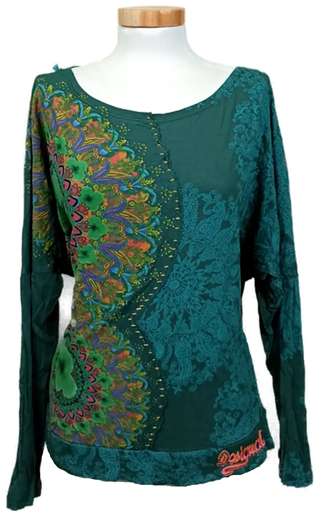 Desigual Damen T-Shirt grün gemustert Gr. S - Bild 4