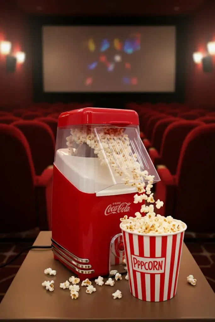 Coca-Cola Retro Popcornmaschine – elektrisch, Heißluft, rot - Bild 1