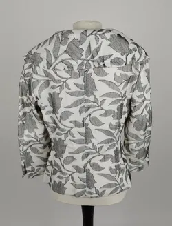 MaxMara Blazer mit Blattmuster - 38, 91% Leinen, 8% Viskose, 1% Polyester - Bild 3