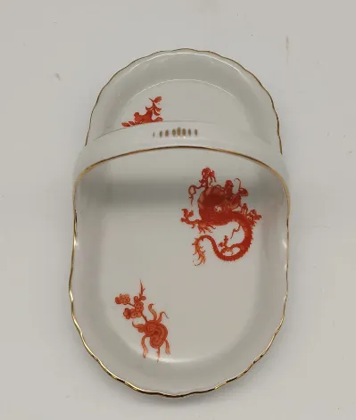 Art Deco Königszelt Porzellan Set „Roter Drache“ – 6 Teile, sehr gut erhalten – Bild 2