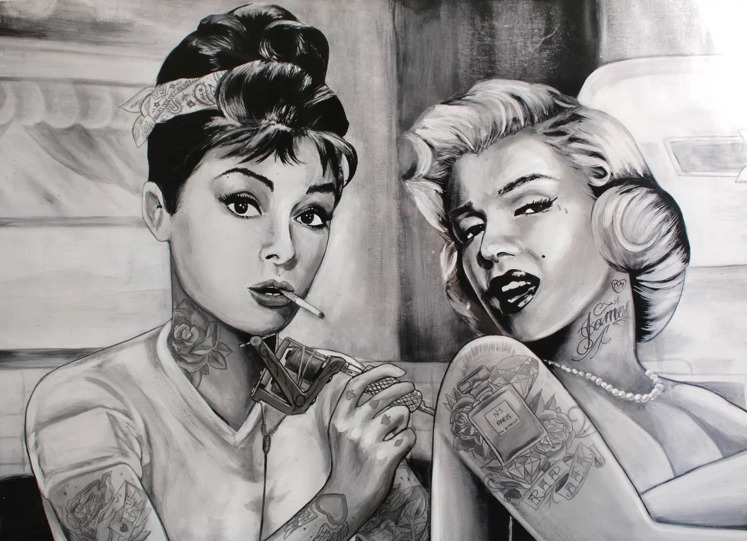 Pop Art/Urban Art Bild von James Danger Harvey/von Audrey Hepburn und Marilyn Monroe – Bild 2