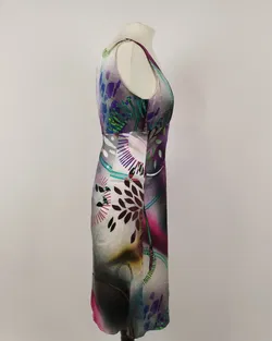 Tuzzi Midi-Kleid bemustert - 93% Seide, 7% Elasthan - Bild 2