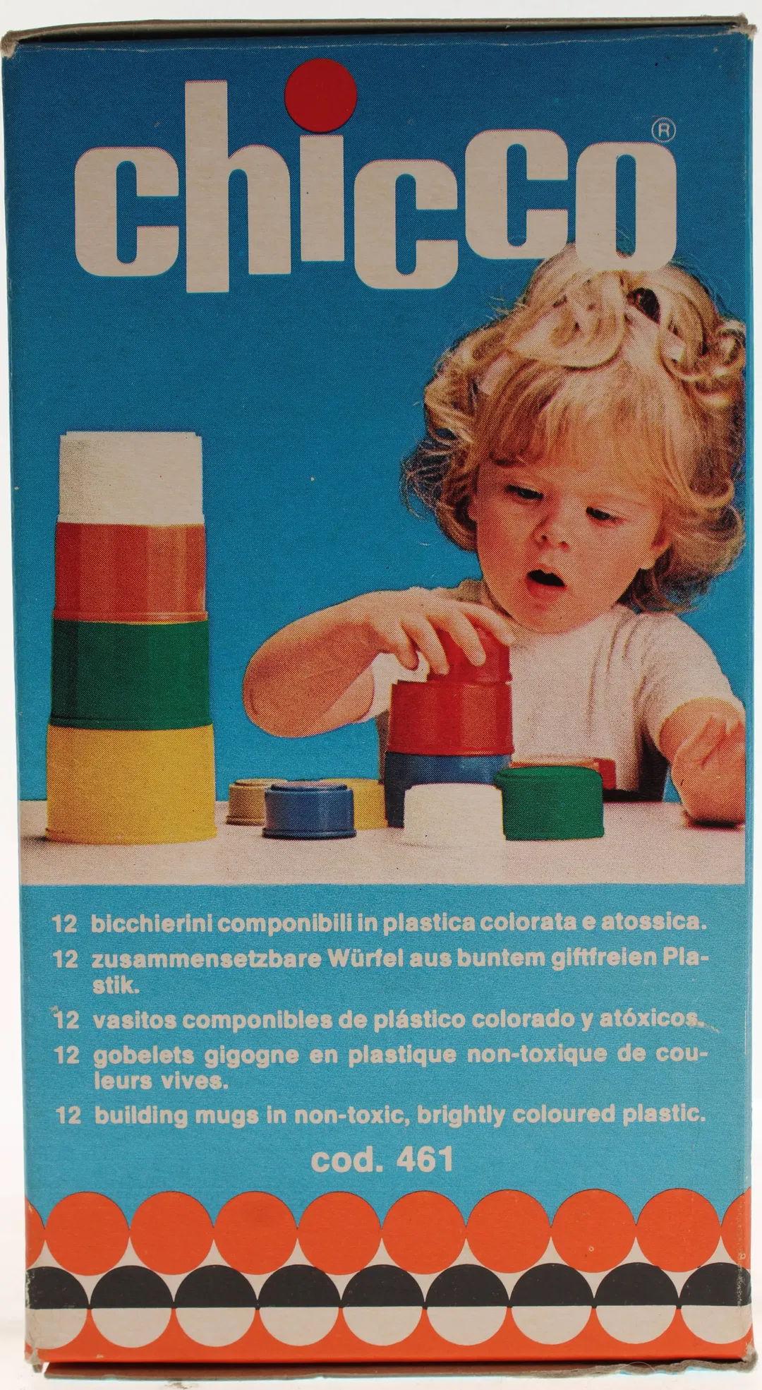 Chicco Piramide Millecolori – Stapelbecher-Pyramide, 12-teilig, Made in Italy - Bild 4