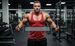 Vintage Fitness Expander mit 5 Stahlfedern – Trainingsgerät mit Handgriffen – Vorschau 3