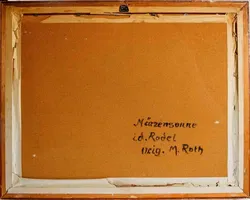 M. Roth: Märzensonne in der Rodel, Landschaftsgemälde 65×51 cm - Bild 3