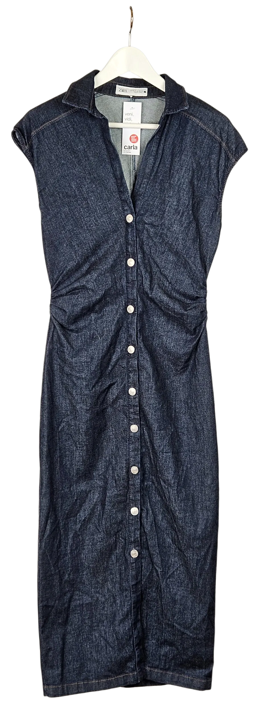 ZARA Damen Jeanskleid, marine - Gr. S - Bild 1