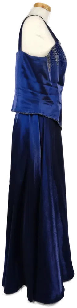 AG Gylem Abendkleid blau  zweiteilig mit Perlenstickerei- XXL/ 44 - Bild 3