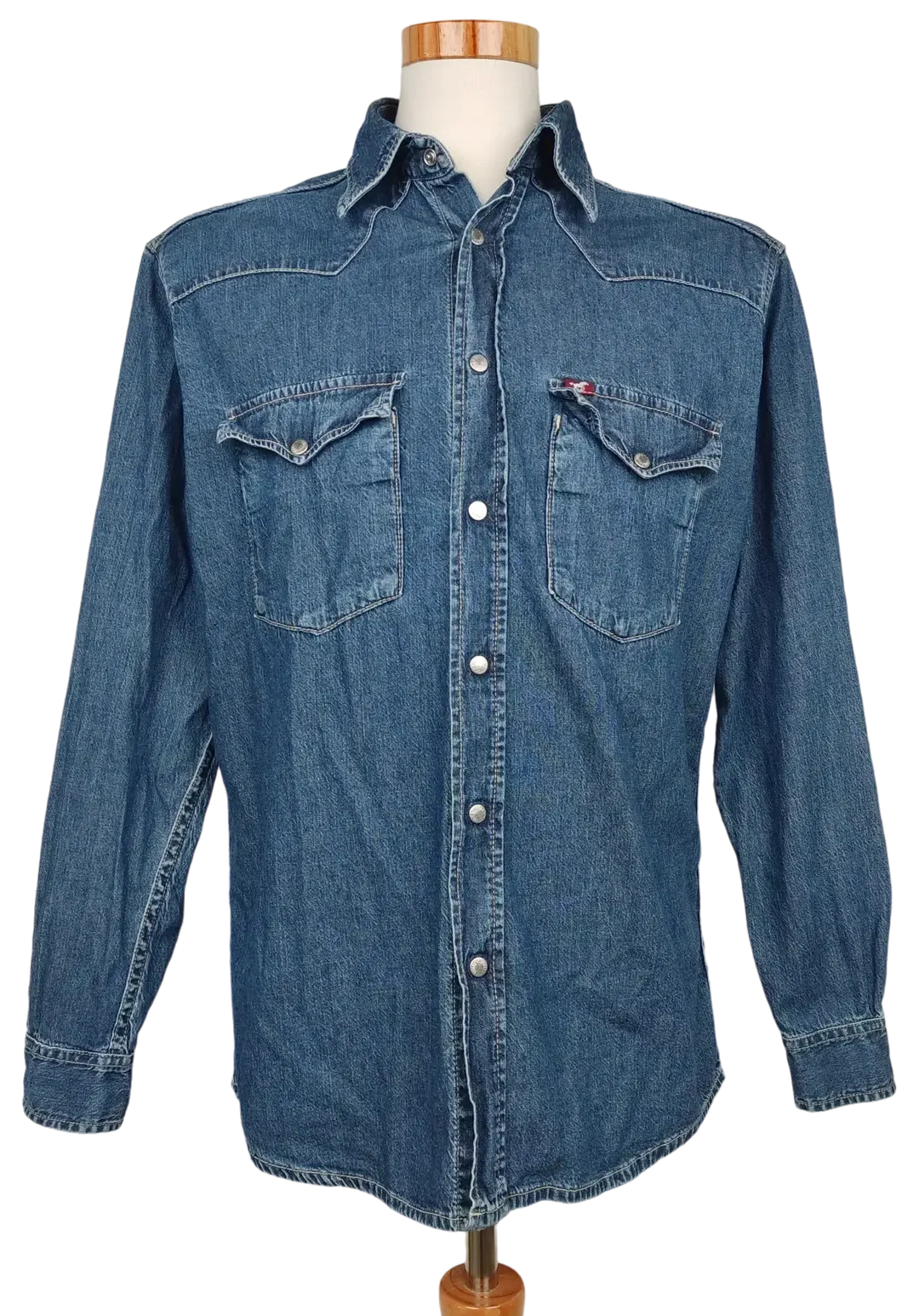 Mustang Jeans Herren Hemd, blau - Gr. M  - Bild 1