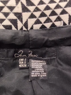 Damenmantel Größe 36 Schwarz-Weiß Kariert | Retro-Charme – Vorschau 4