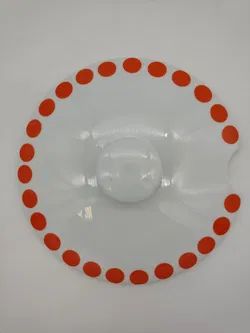 Vintage-Suppentopf  - weiss/orange gemustert - Bild 4