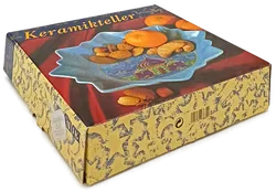 Weihnachtsteller blau gemustert - Bild 4