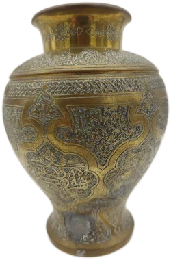 Islamische Arabische Kalligraphie Messingvase | Handgravierter Orientalische Charme - Bild 3