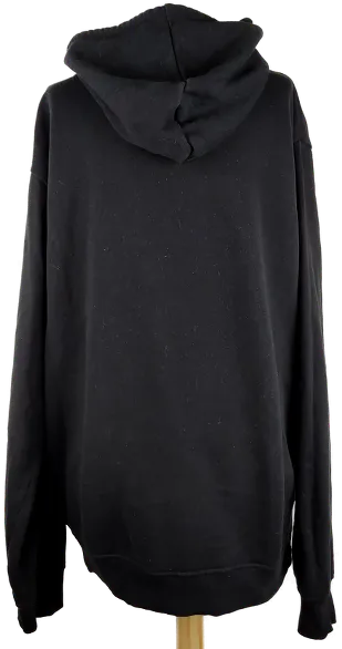 Sweater "FSBN Regular Fit", langarm mit Kapuze, schwarz mit Aufdruck und Bauchtasche, Größe XL – Bild 3