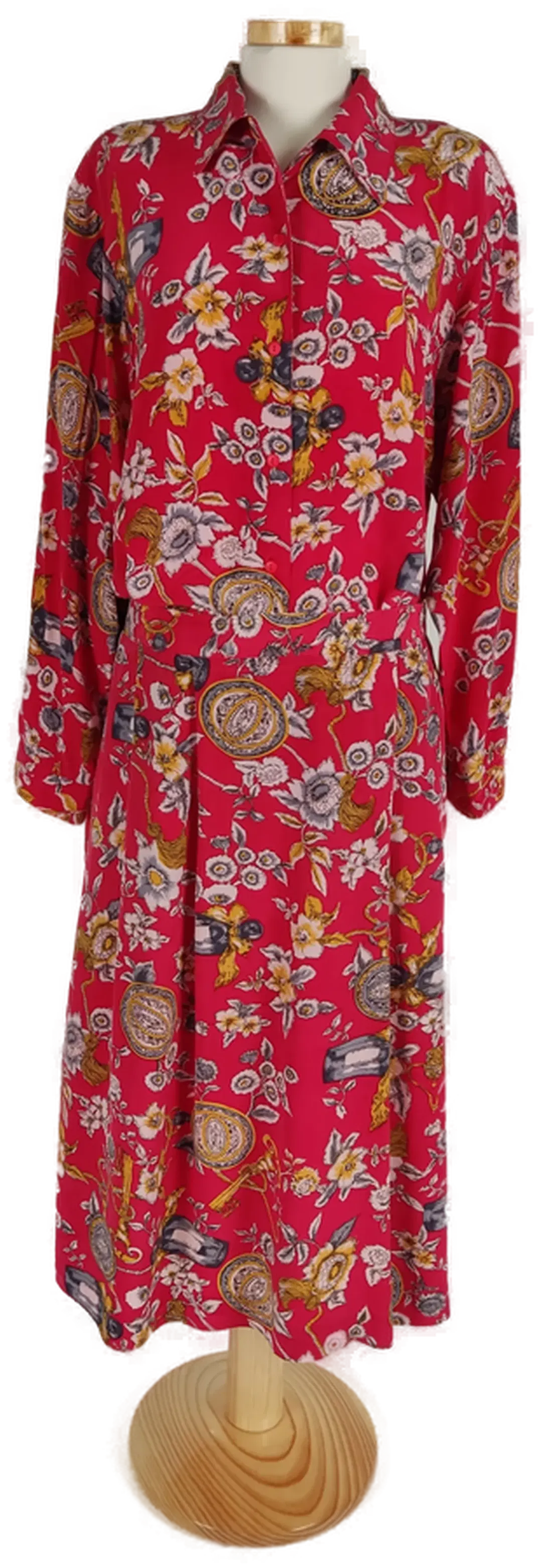 Silk City Damen-Kostüm rot geblümt - XL/42 - Bild 4